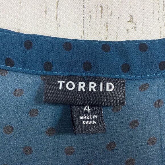 Torrid Blue Polka Dot Chiffon Fit & Flare Mini Dress Romantic
Girly Grunge - Picture 8 of 14